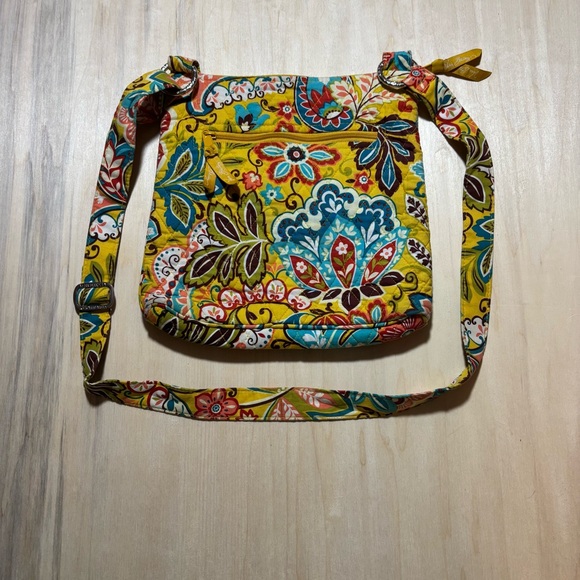Vera Bradley Handbags - Vera Bradley Yellow and Blue Floral Crossbody Bag
